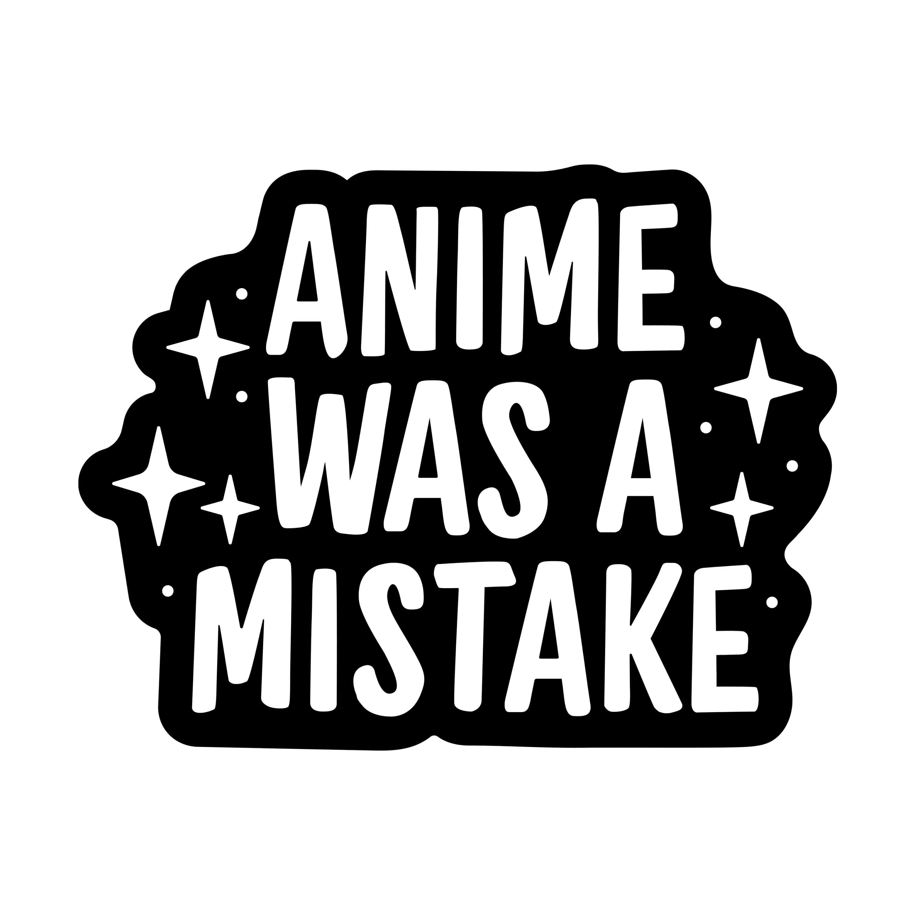 Sanshee - Anime Was A Mistake Glitter Sticker - Image 2