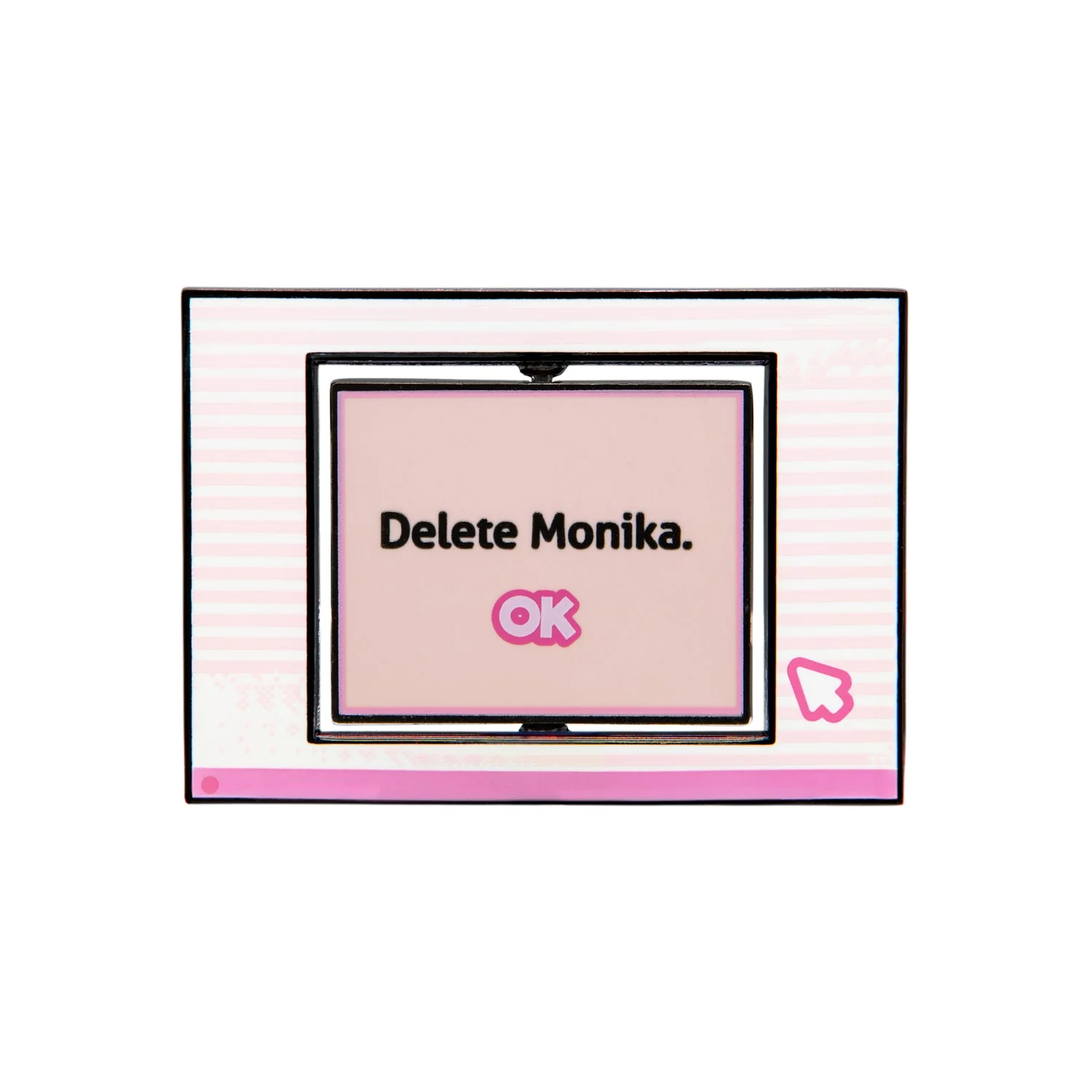 Doki Doki Literature Club - Just/Delete Monika Flip Pin - Image 3