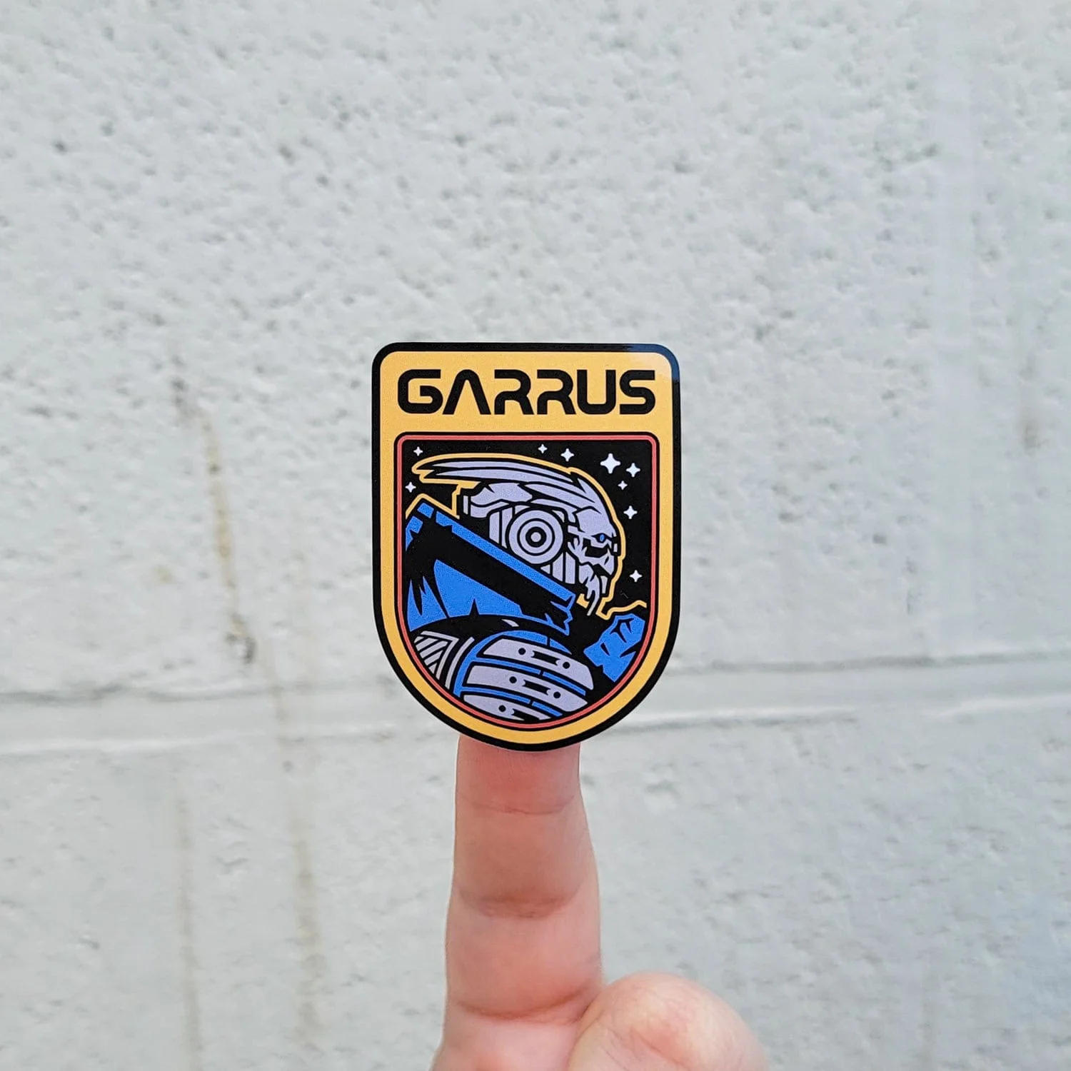 Mass Effect - Garrus Retro Vinyl Sticker - Image 2