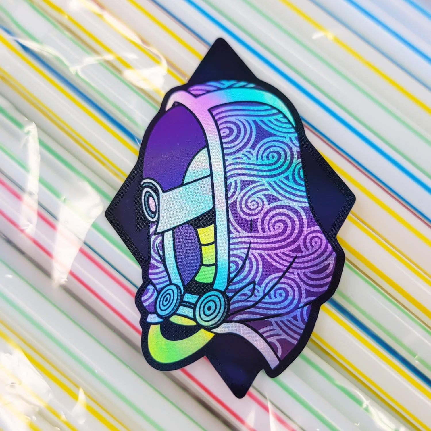 Mass Effect - Tali'Zorah Portrait Holographic Sticker - Image 3